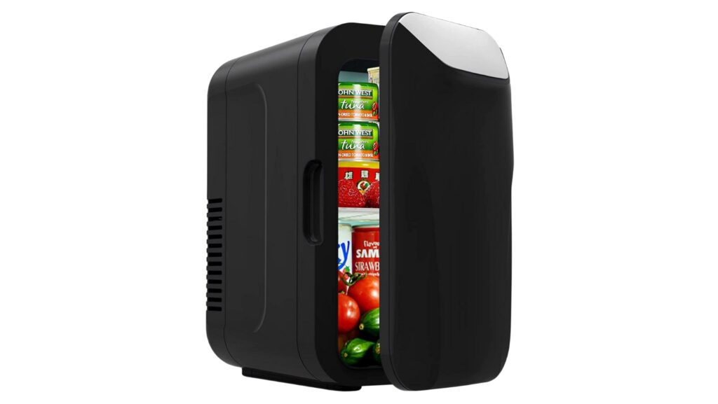 Mini Fridge, 6 Liter/ 8 Can AC/DC Small Refrigerator, Portable Thermometric Cooler and Warmer