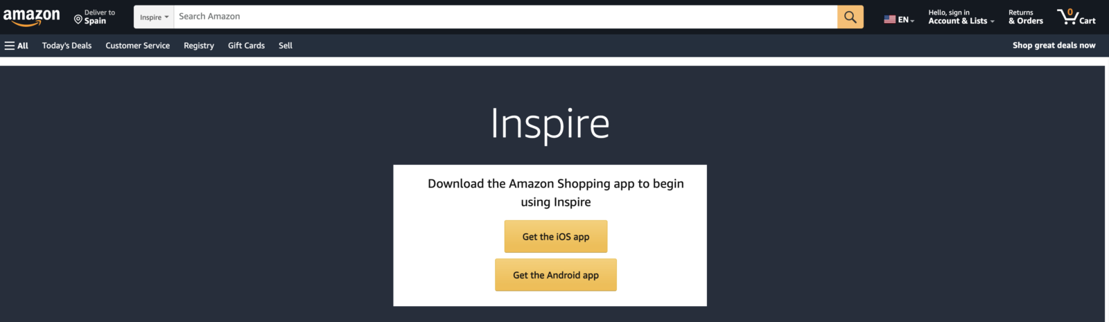 How do I sign up for AMAZON INSPIRE?